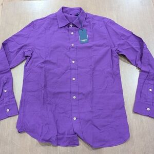 Mens FAHERTY "Reserve" Garment Dyed LS Button Up Shirt Tropic Berry